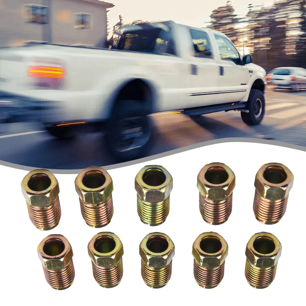 10pcs Bronze Tone Nuts for Cars, SUVs, Motorcycles, ATVs, Trucks