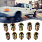10pcs Bronze Tone Nuts for Cars, SUVs, Motorcycles, ATVs, Trucks