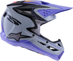 Alpinestars Jettson SM3 Youth Offroad Helmet for Kids (Gloss Grey Purple Black)