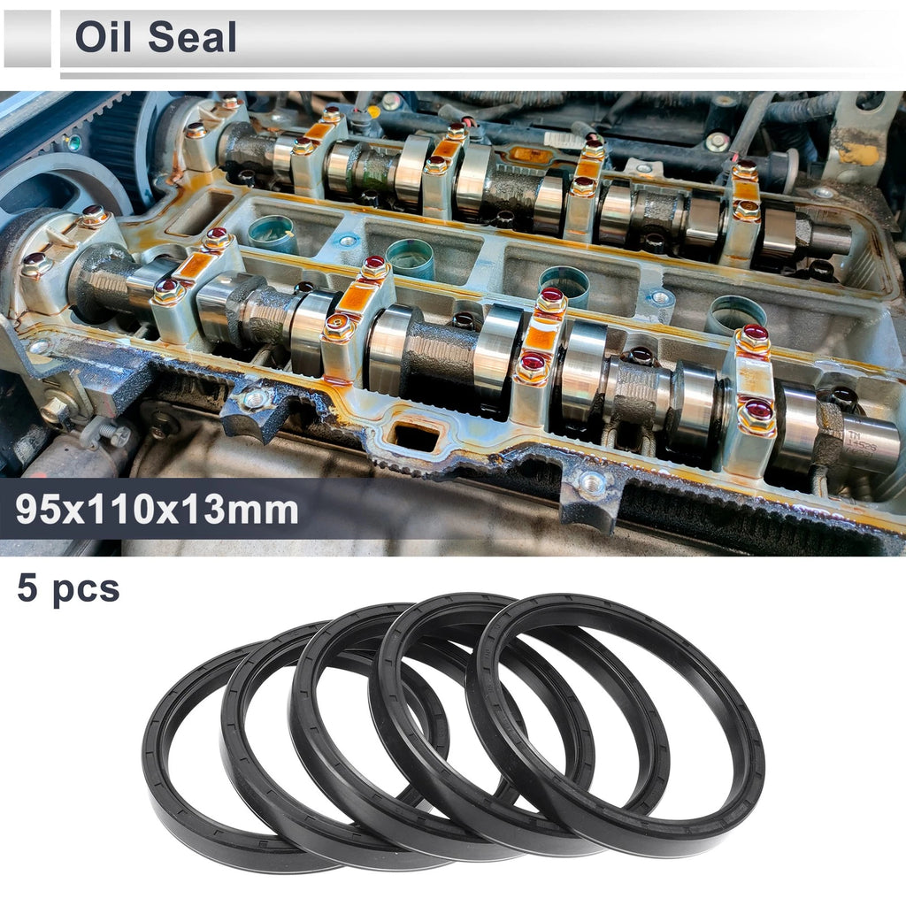 Set of 5 Oil Seal Rotary Shaft Seal Nitrile Rubber 95x110x13mm