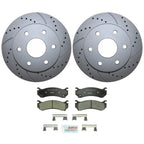 Front Brake Kit 305mm Drill Rotors Bosch Ceramic Pads for Cadillac Chevrolet GMC
