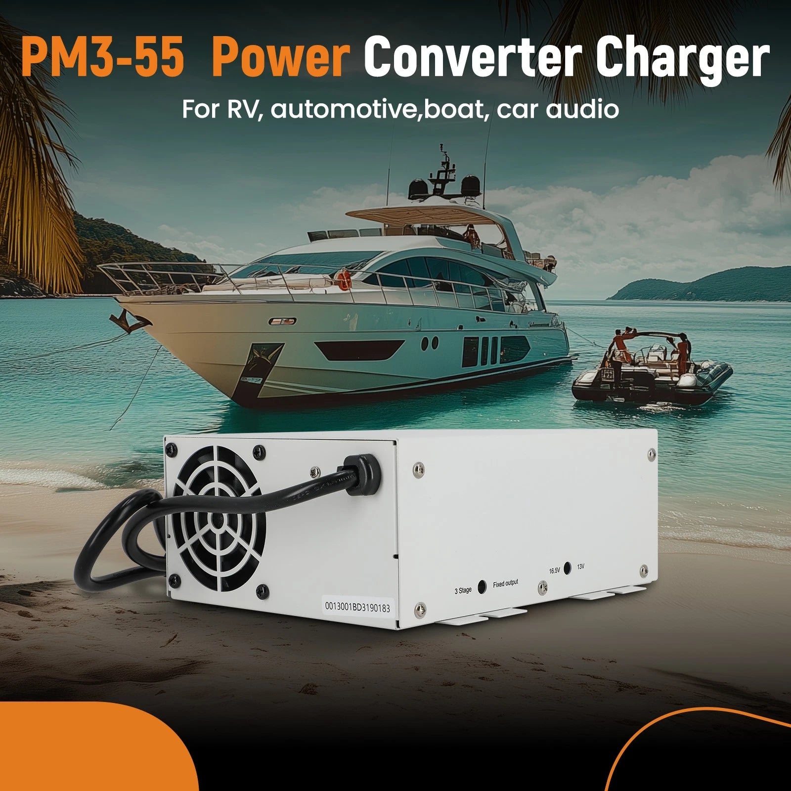 Steel Copper Converter Charger for RV Automotive Boat Car Audio (PM3-55)