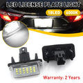 2X LED License Plate Lamp 6000K Canbus for Toyota Camry (2012–2017)