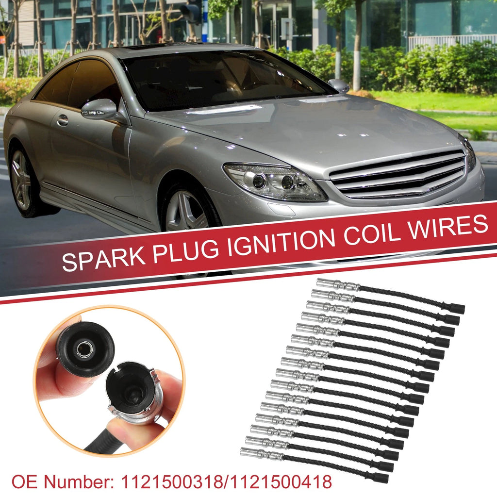 16pcs Spark Plug Wire Ignition Coil Cable No.1121500318 for Mercedes-Benz C CLK (2001–2009)