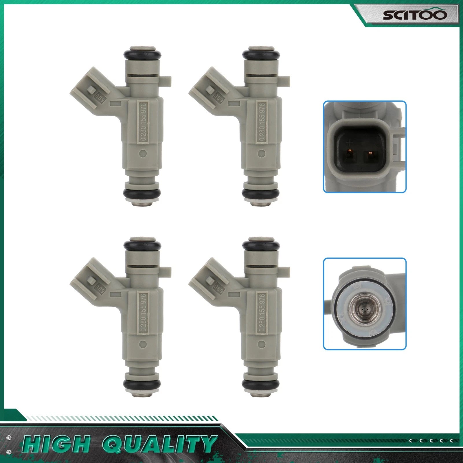 Set of 4 Fuel Injectors for Chrysler PT Cruiser, Sebring, Voyager, Neon, Stratus