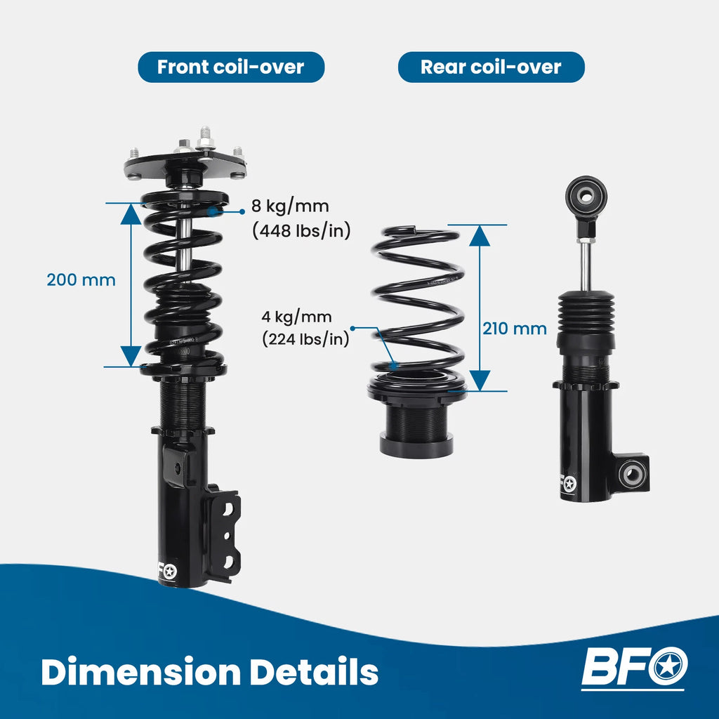 Coilover Kit for Hyundai Veloster (2013-2015) Adjustable Height Shock Absorbers