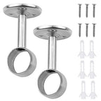 2X Stainless Steel Curtain Brackets for Easy Installation