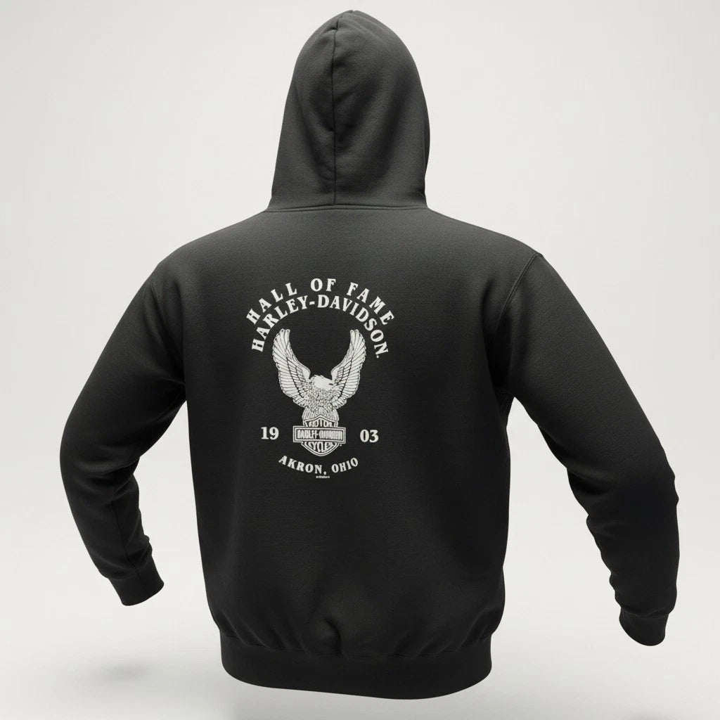 Biker Hoodie for Harley-Davidson Women's Hall of Fame Akron OH (HDMC)