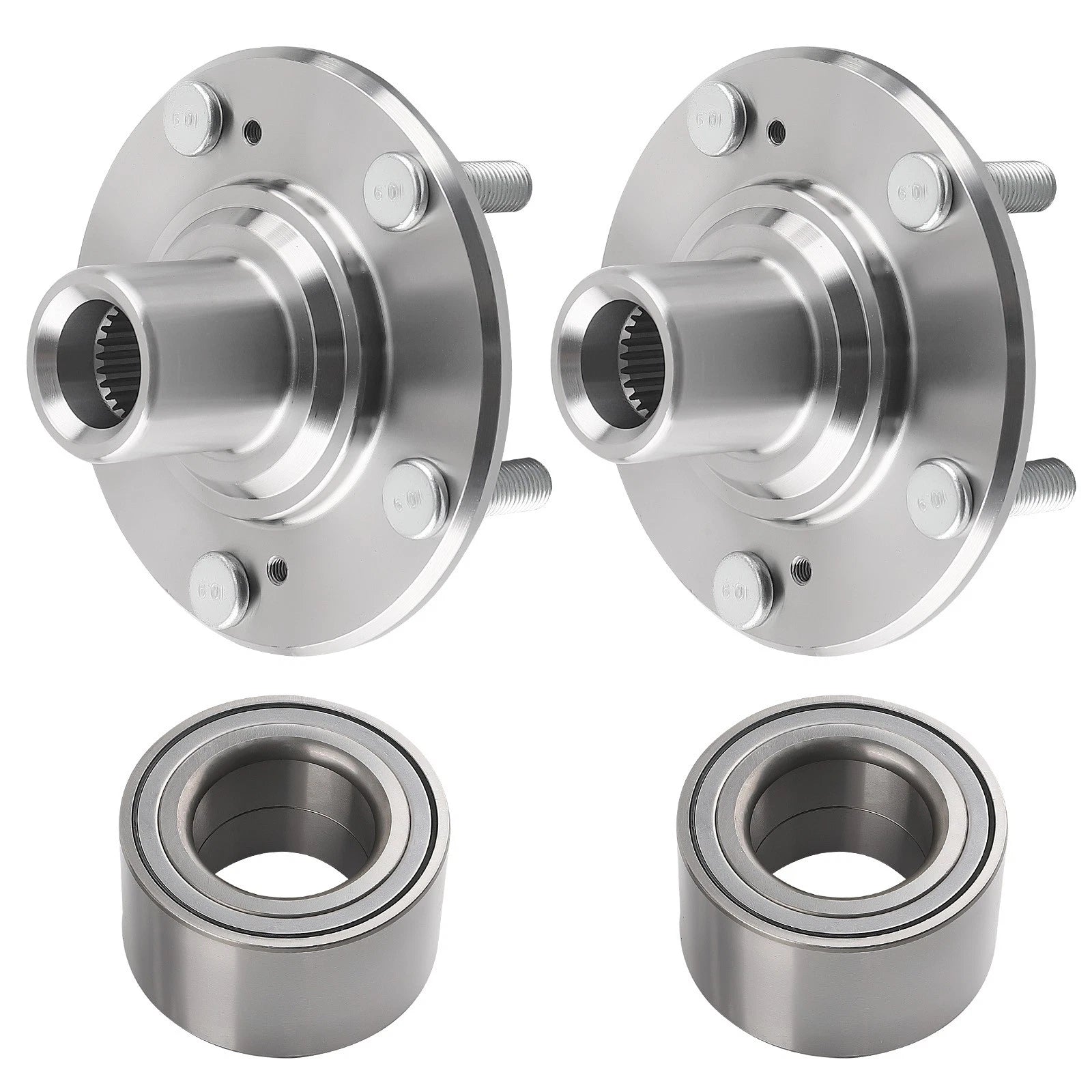 Front Wheel Bearings & Hubs for Honda Civic DX EX LX HF Hybrid (2001–2005)