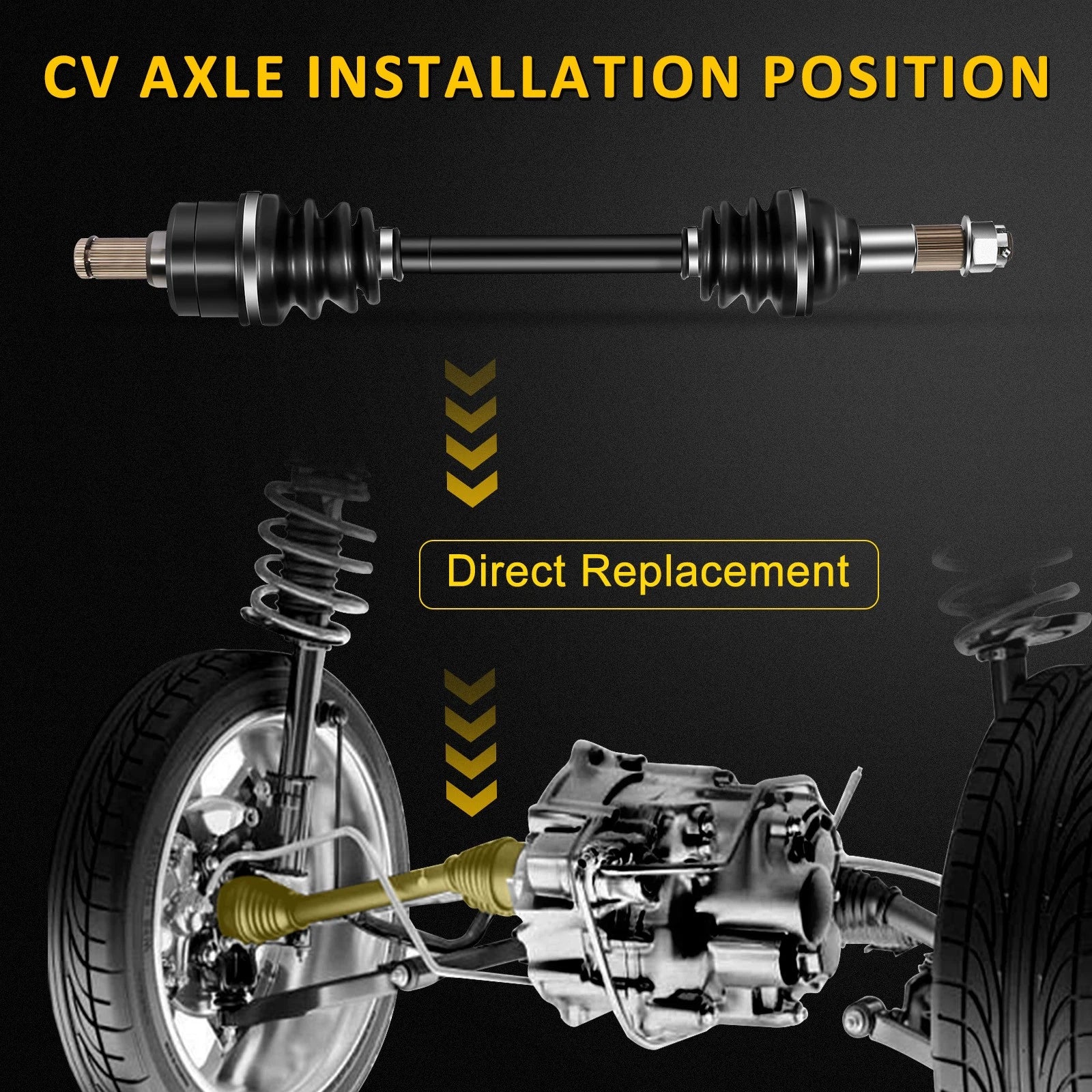 2X CV Axle Shaft for Yamaha Grizzly 700/550 (2007–2014)