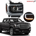 Full LED Projector Headlights for GMC Sierra 1500 (2016–2017)