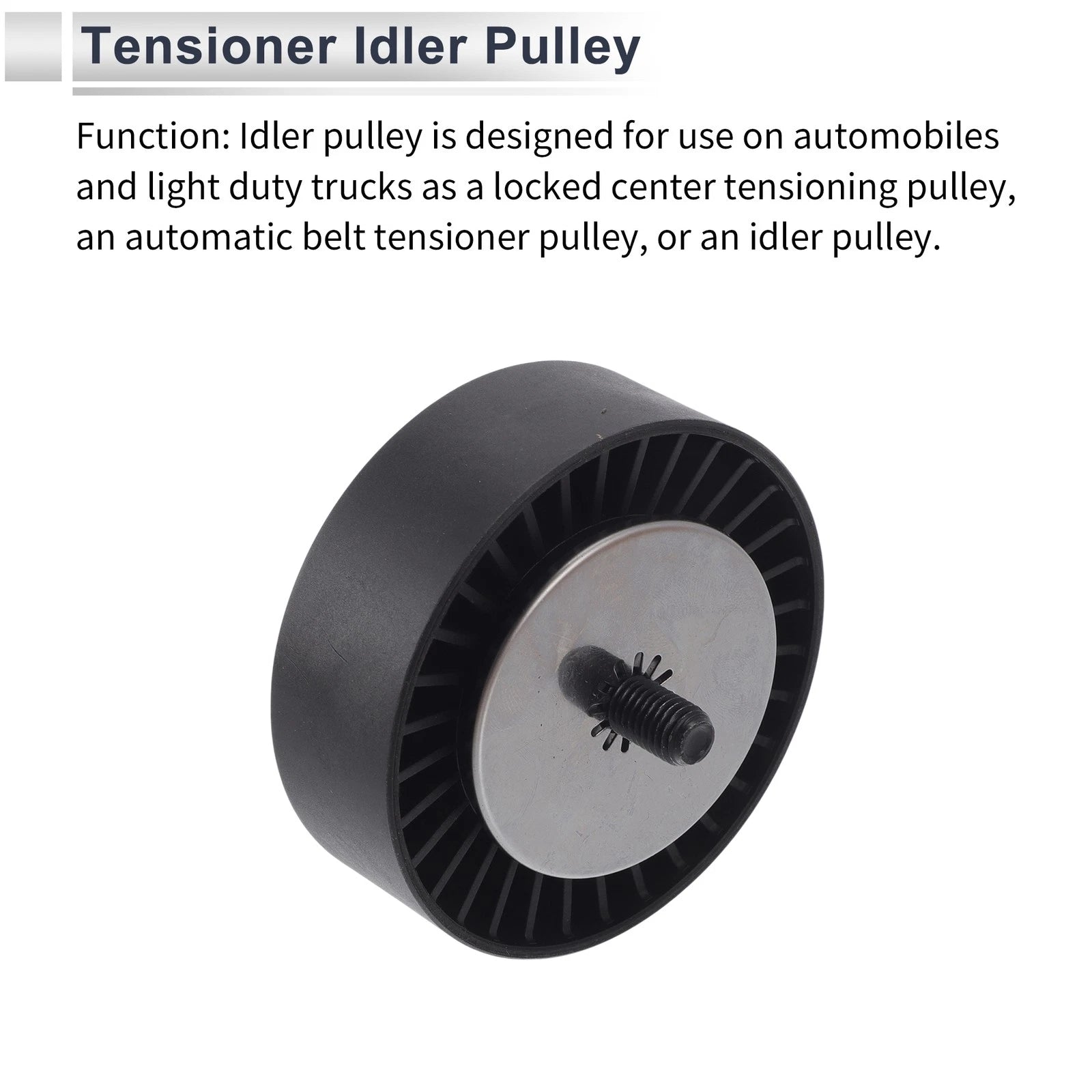 Drive Belt Idler Pulley for BMW 335 (2007–2013) No. 11287557851 Black