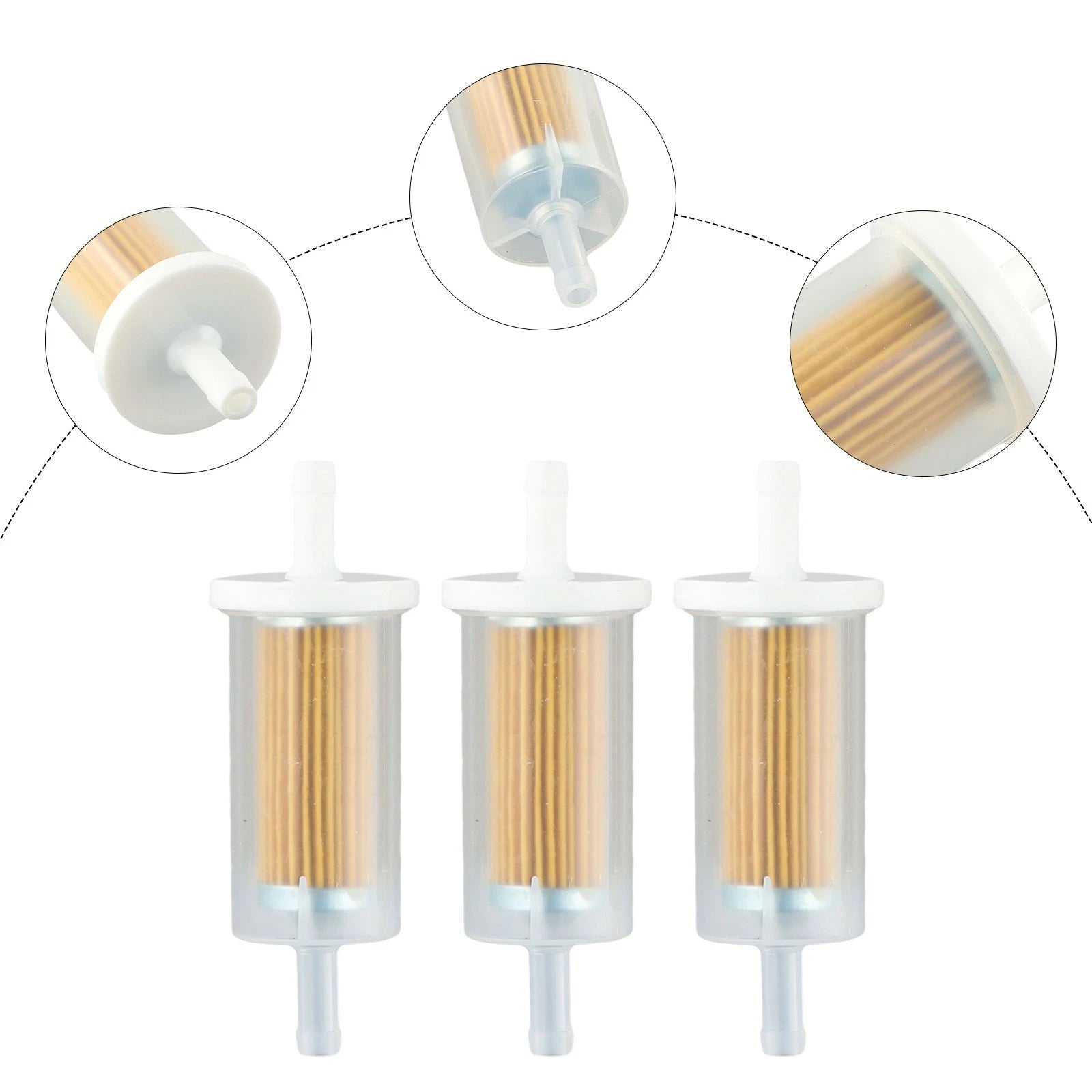 Fuel Filter for Mower Tractor (Fits 1/4 Inch Fuel Line)