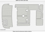 EVA Foam Pads for Four Winns 238 Vista (1998) Swim Platform Cockpit Mat