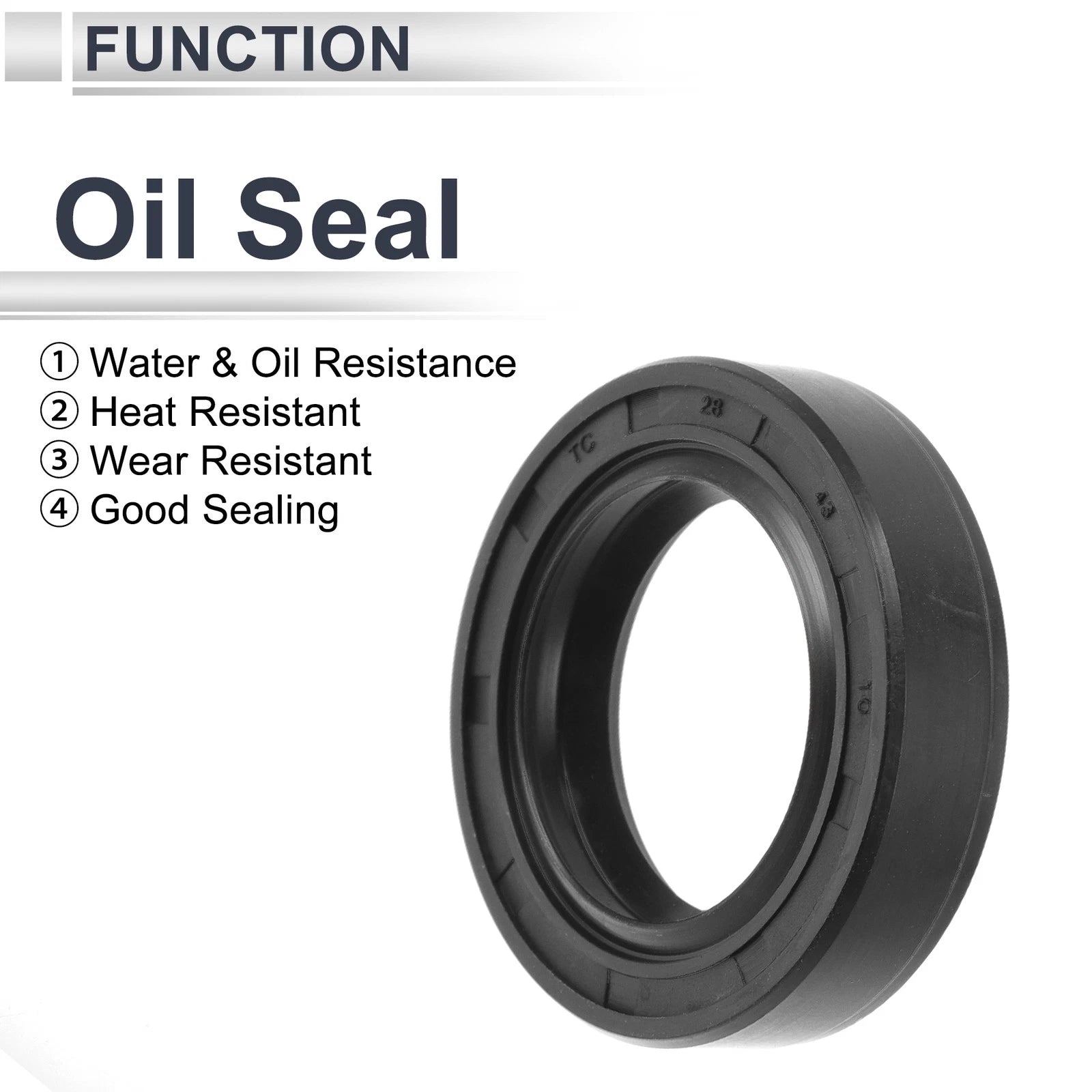 Set of 5 Oil Seal Rotary Shaft Seal TC Ring 28x43x10mm Nitrile Rubber