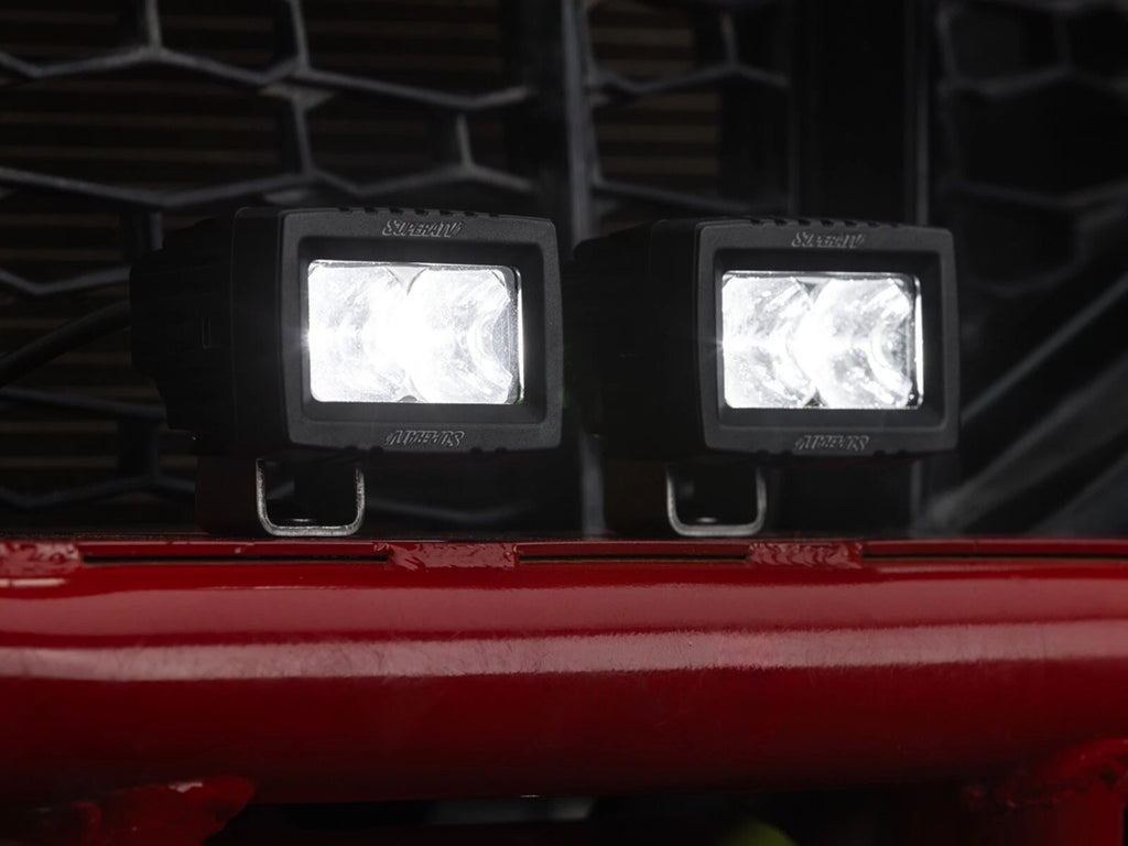 2X LED Cube Lights for SuperATV (3"x1.5", 1.75" Cage Mount Bracket)