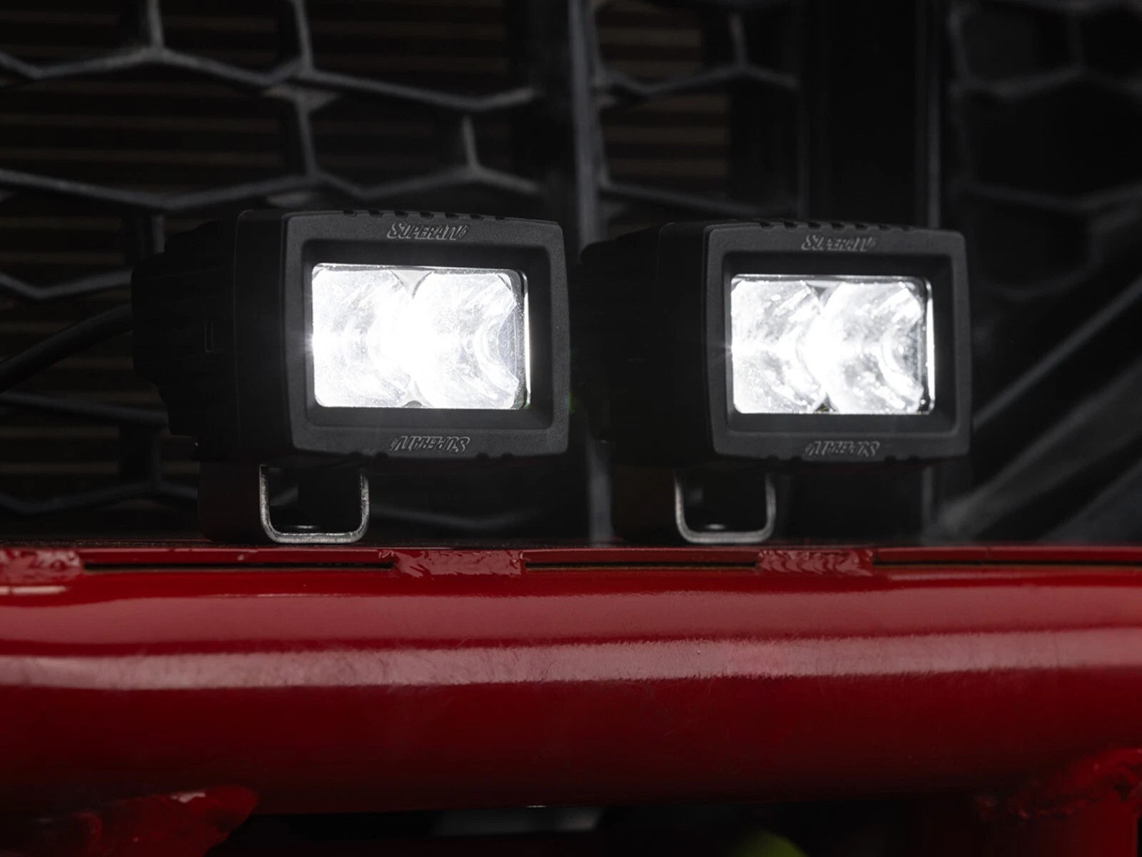 2X LED Cube Lights for SuperATV (3"x1.5", 1.75" Cage Mount Bracket)