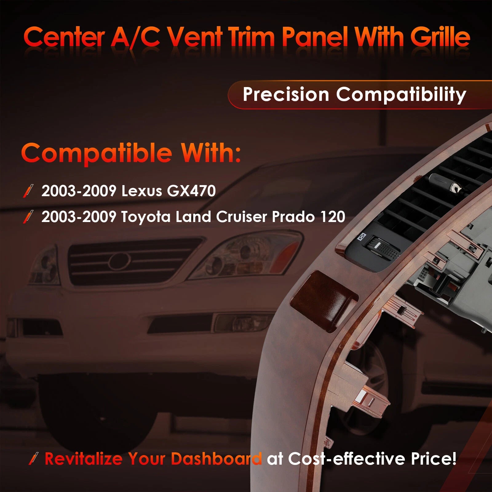 Instrument Air Vent Finish Panel for Lexus GX470 (2003-2009)