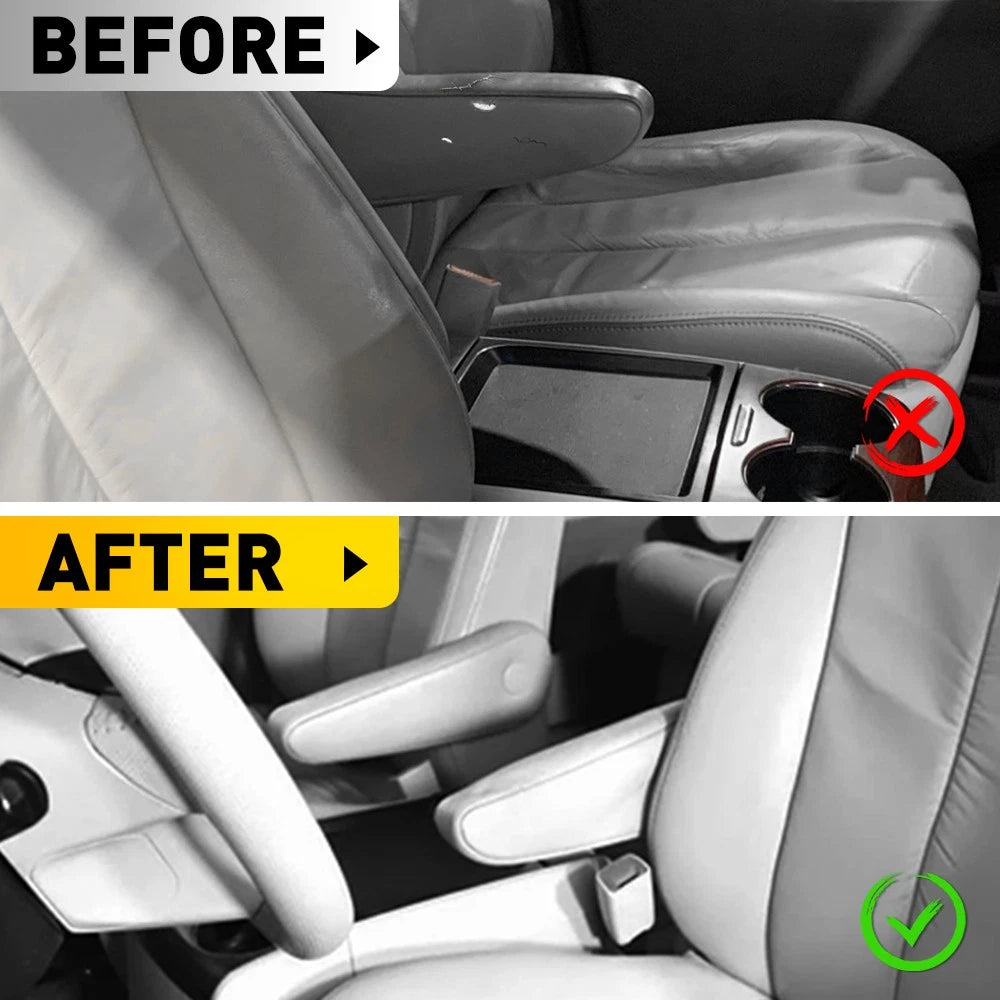 Set of 2 Front Seat Armrest Covers Leather for Toyota Sienna (2011-2018)