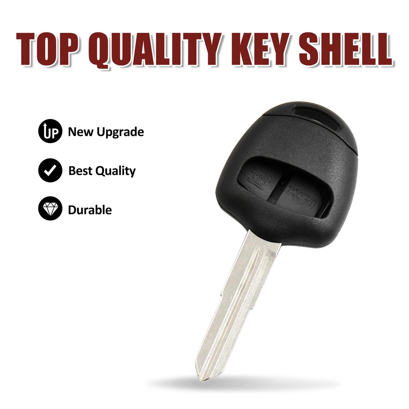 Key Fob Shell Case for Mitsubishi Outlander L200 (2003–2023)