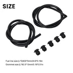 Fuel Line Tank Grommet Kit for KM85 (1 Piece) Black