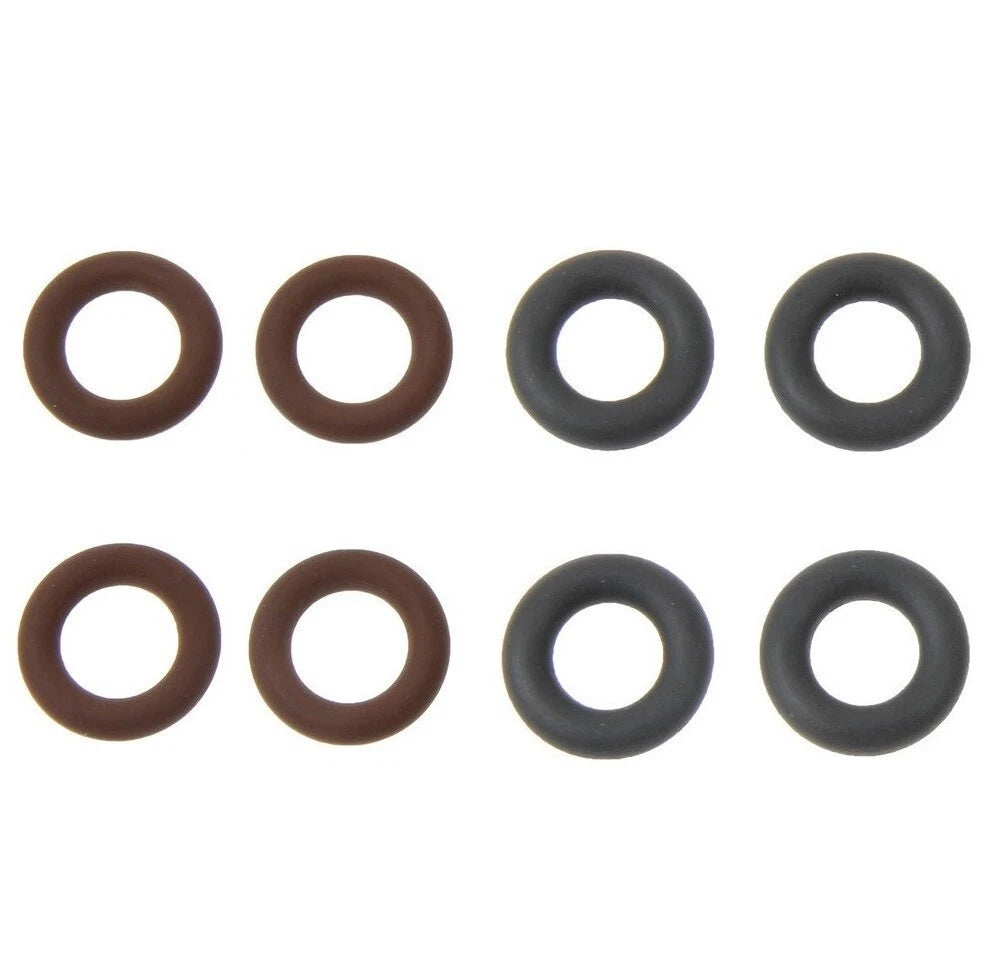 Set of 4 Upper & 4 Lower Fuel Injector Seals for Audi Volkswagen Seat