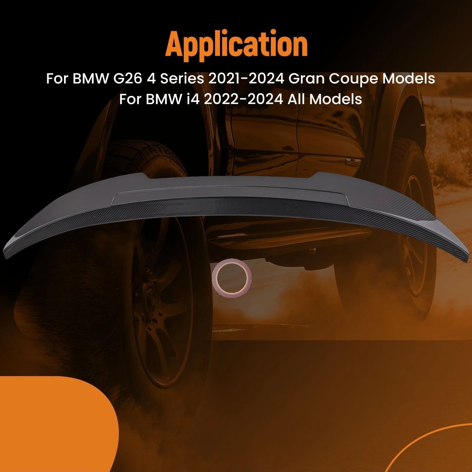 Carbon Fiber Rear Trunk Spoiler Wing for BMW G26 4 Series (2021–2024)