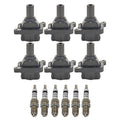 Set of 6 Ignition Coils & Spark Plugs for BMW CL E36 E39, Toyota Supra V6 L6