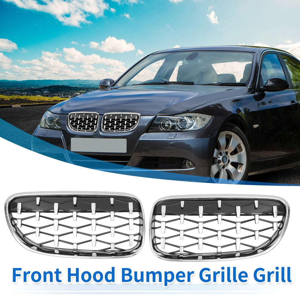 Set of 2 Front Hood Bumper Grille for BMW 335is 328i xDrive (2011–2013)