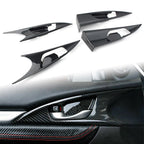 Carbon Fiber Inner Door Handle Bowl Cover Trim for Honda Civic (2016–2020)