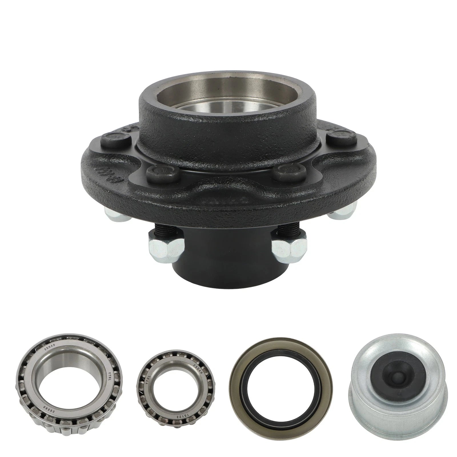 Spindle Kit for 6000lb Axle Trailer Idler Hub (6 Lugs, 6 on 5.5)