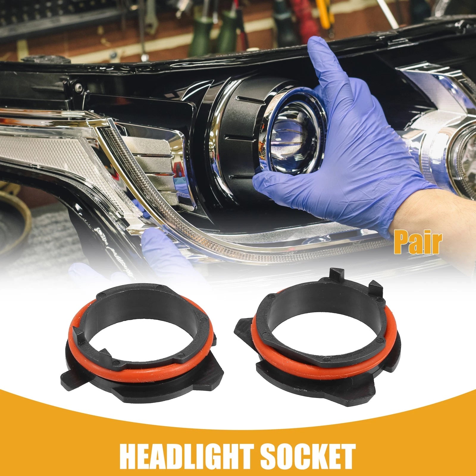 1 Pair LED Headlight Socket for BMW 5 Series (All Years) 634149064694