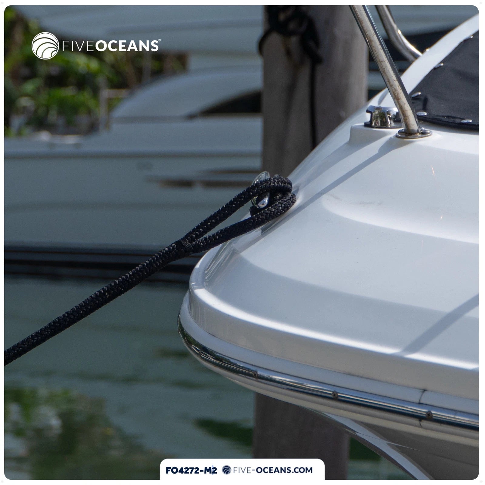 Dock Lines 2 Pack for Marine Boat (3/8 Inch x 15 Feet) Black