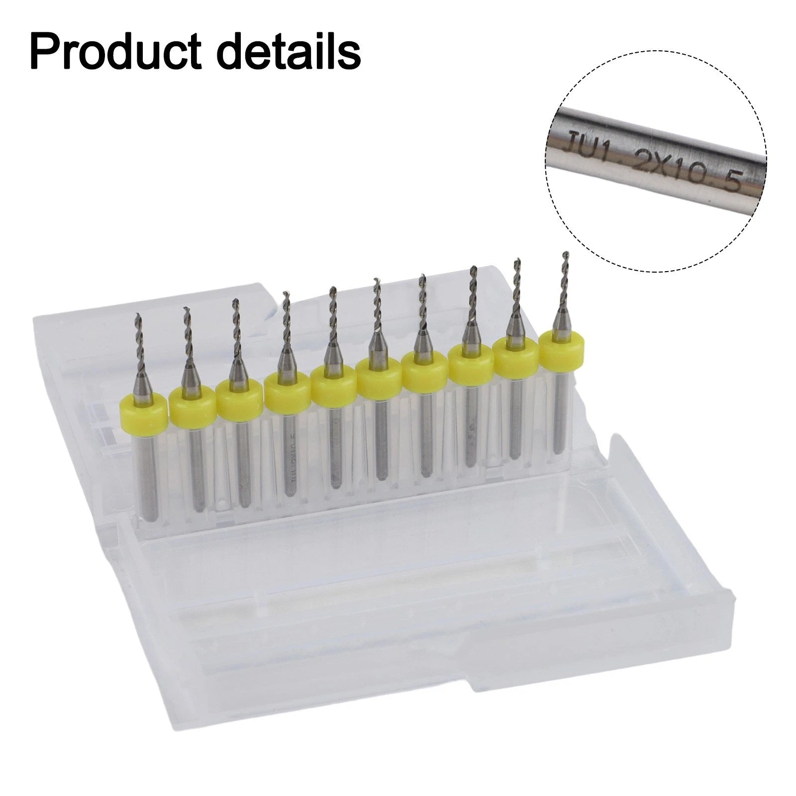 10PCS Carbide PCB Drill Bits for Metal Copper Circuit Board Projects