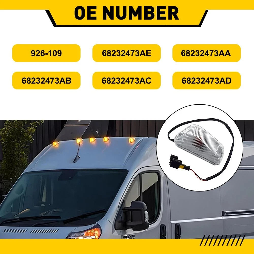 LED Marker Lamps Cab Roof Top Lights for Dodge Ram 1500 2500 3500 (2014–2023)