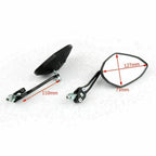 Universal 8mm 10mm Motorcycle Rear View Side Mirrors Black
