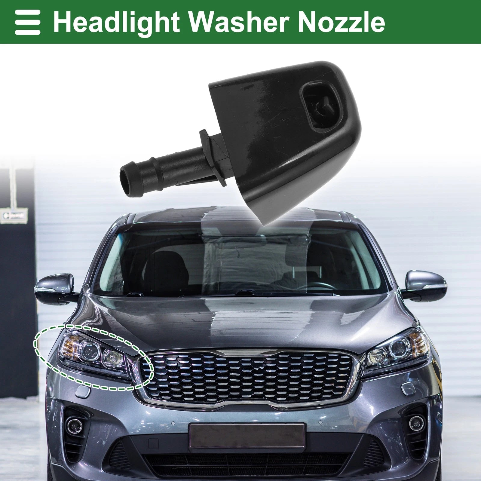 Front Passenger Side Headlight Washer Nozzle for Nissan X-Trail (2014–2020) No.286411DL0A