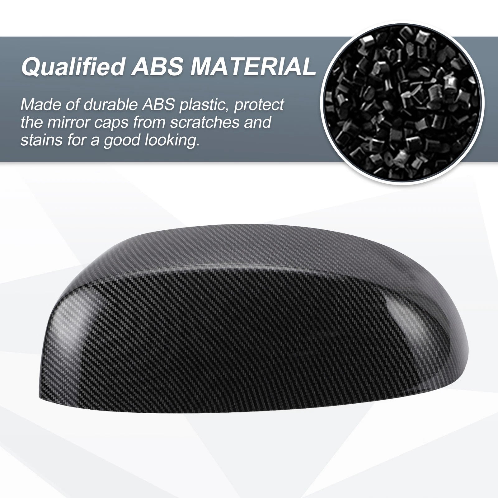 Set of 2 Rearview Mirror Cover Caps Black Carbon Fiber for Chevrolet Avalanche (2002–2013)