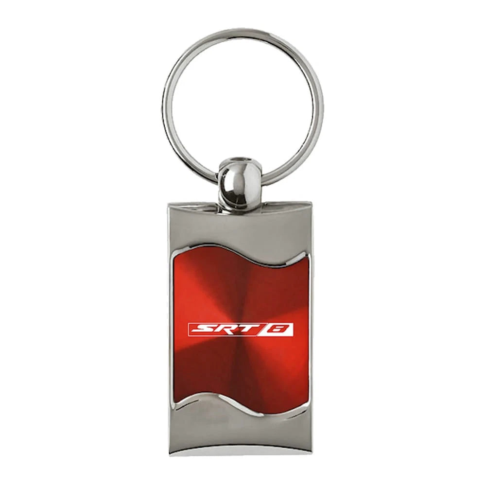 Red Rectangular Wave Keychain KC3075.SRT8.RED - Officially Licensed for SRT8