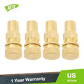 Set of 4 Brass Tire Valve Cores for Auto (0-60 PSI)