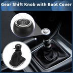 6 Speed Gear Shift Knob with Cover for Chevrolet Cruze (2010–2015) Black Faux Leather