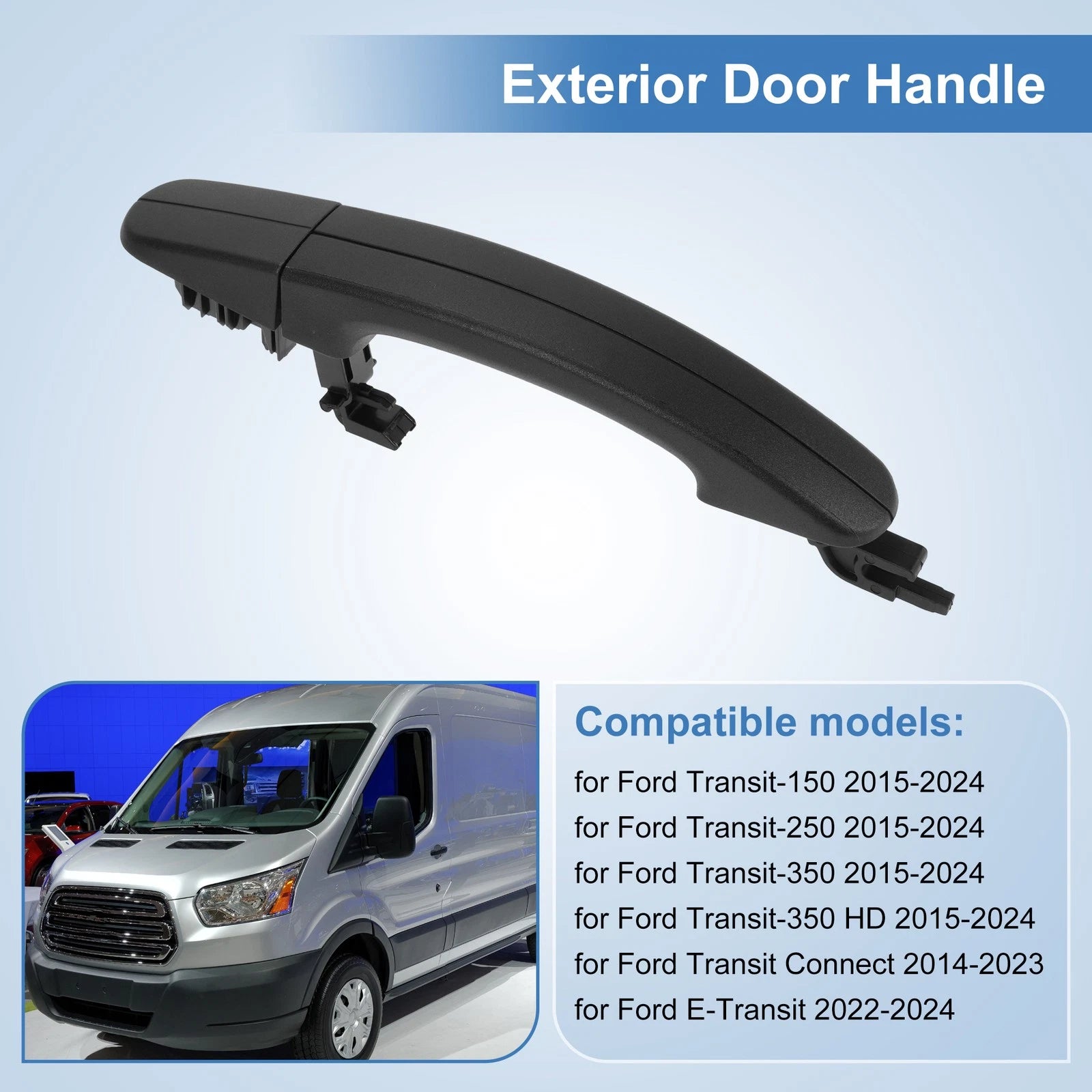 Exterior Rear Passenger Door Handle for Ford Transit 150 (2015–2024) No.BK2Z-6126604-A