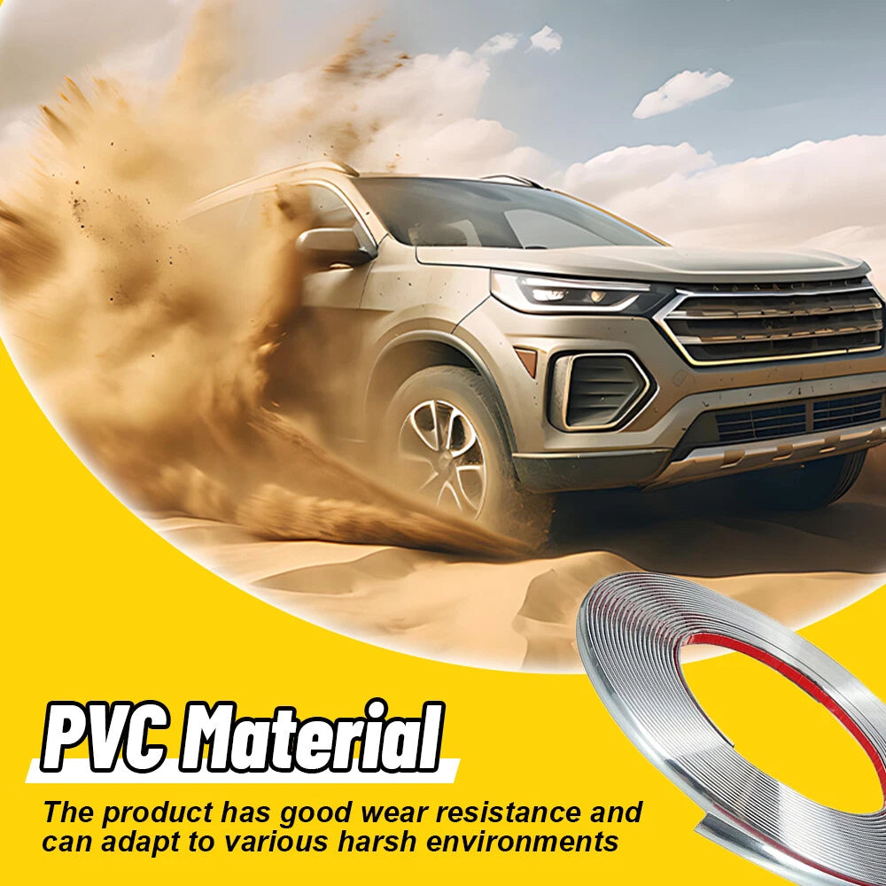 Chrome Door Edge Guard Molding Trim Protector for Universal Vehicles (0.6cm)
