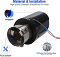 2X LED Muffler Tip Tail Pipe for Universal Fit (Carbon Fiber)