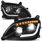 LED Sequential Turn Signal/DRL Headlight for Peterbilt 587/579 (2011–2021)