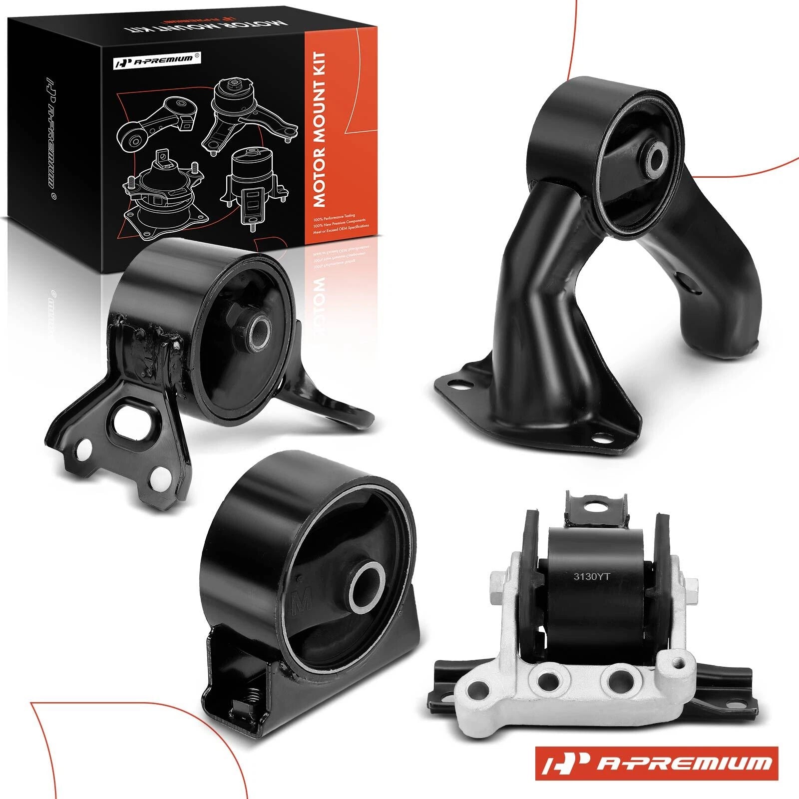 Set of 4 Engine Motor & Transmission Mounts for Mitsubishi Outlander