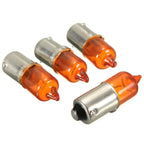 4 x Mini Indicator Bulbs Halogen BA9S Base Amber for Motorcycle
