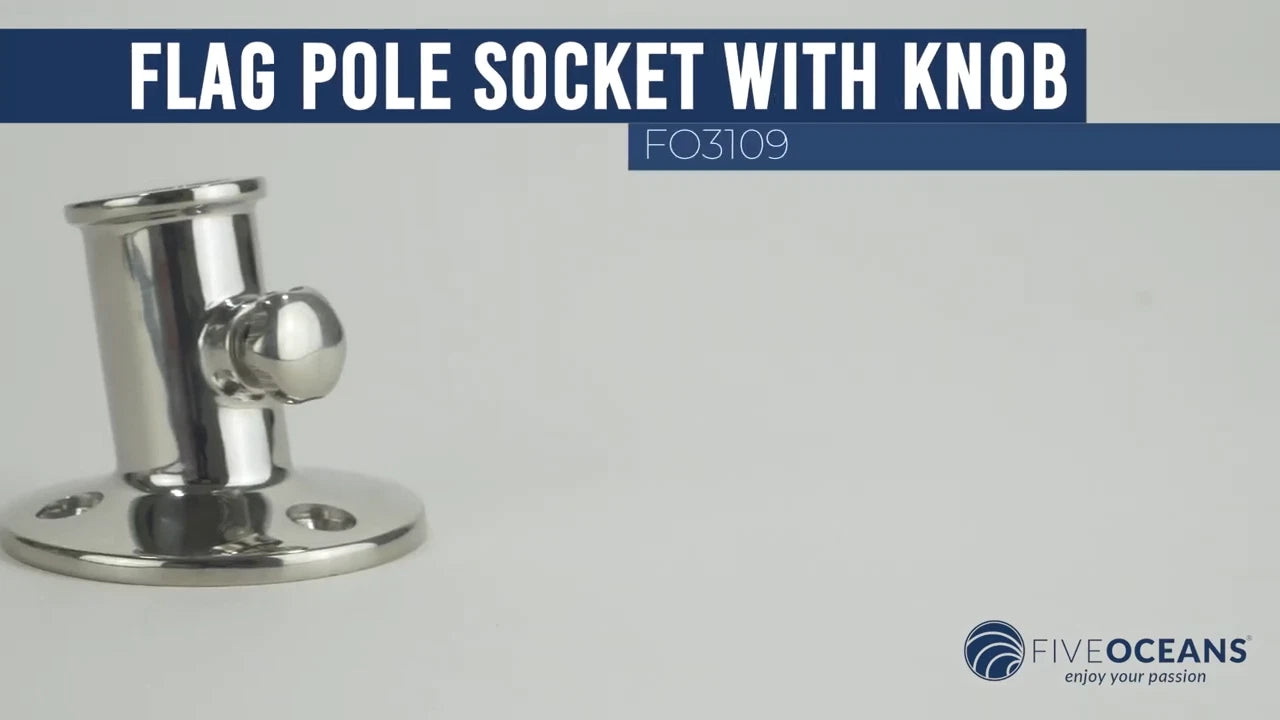 Boat Flag Pole Socket for Marine Applications (Heavy Duty Stainless Steel)
