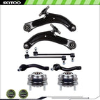 Set of 8 Front Tie Rod End Sway Bar End Wheel Bearing Hub for Nissan Sentra (2007–2012)