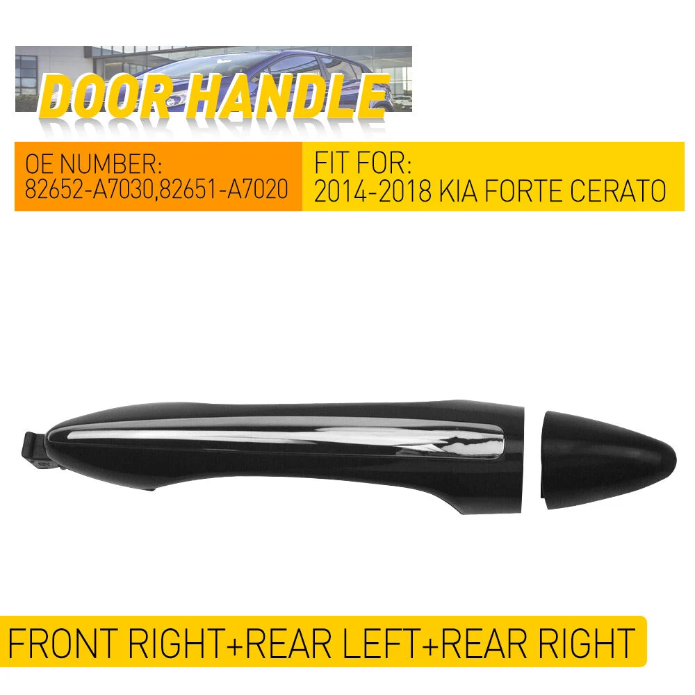 Outside Door Handle for Kia Forte (2010–2018) - Primed Black Rear Left